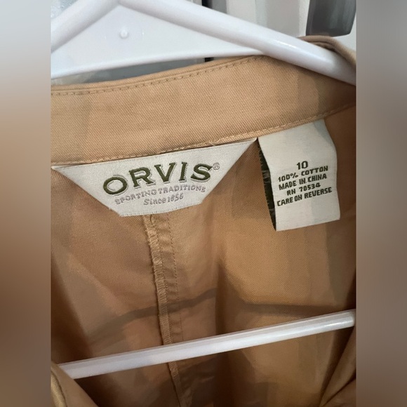 ORVIS Safari Women’s Button Up Lightweight Jacket Size 10 Khaki 100% Cotton - Picture 3 of 7